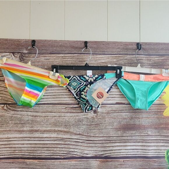 Eidon / Bamboo Island bikini Bottoms set of ( 3 ) XS NWT - Picture 2 of 15